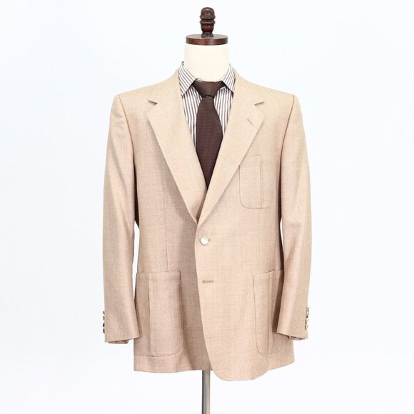 Lanvin 46L Beige Solid 2-Button Sport Coat Blazer Jacket V730